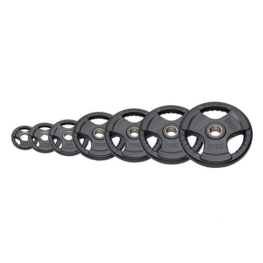 DISCO GHISA OLIMPICO GOMMATO TRI-GRIP 1,25 kg