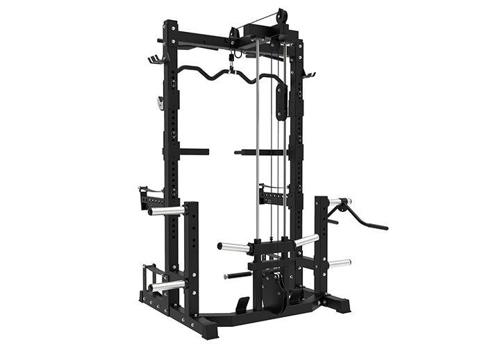 JKV 74 JK fFITNESS VERTICAL LINE POWER RACK CON LAT MACHINE E PULLEY