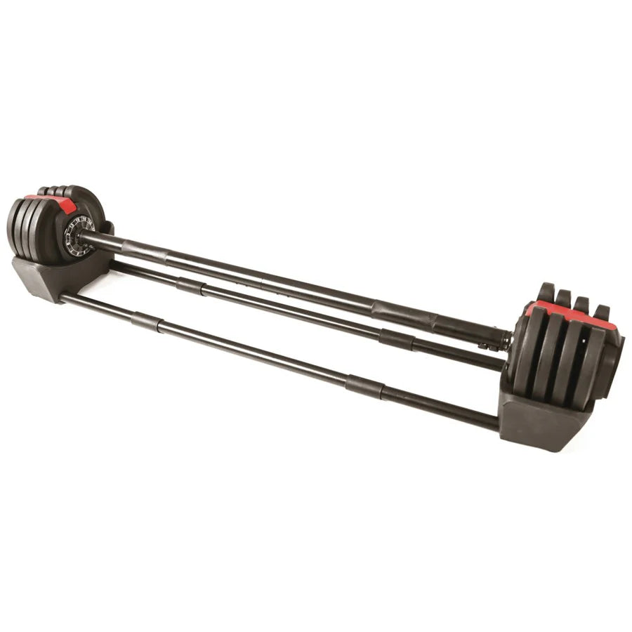 TOORX MANUBRIO SET 3 IN 1 COMPOSTO DA BILANCIERE,2 KETTLEBELL A CARICO REGOLABILE CON SELEZIONATORE MBKCR-18