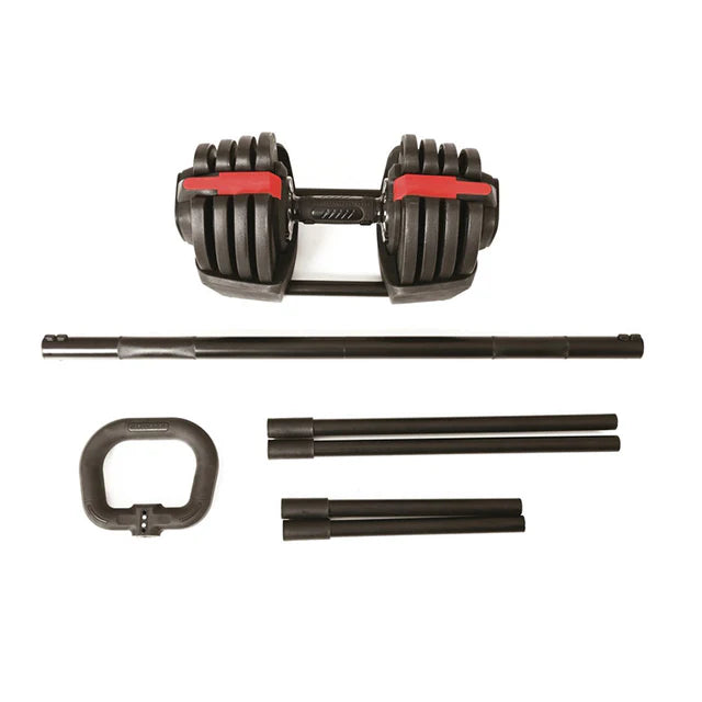 TOORX MANUBRIO SET 3 IN 1 COMPOSTO DA BILANCIERE,2 KETTLEBELL A CARICO REGOLABILE CON SELEZIONATORE MBKCR-18