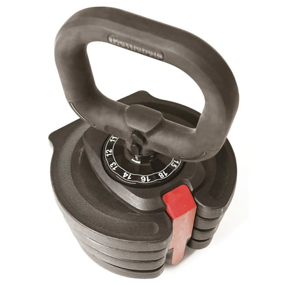 TOORX MANUBRIO SET 3 IN 1 COMPOSTO DA BILANCIERE,2 KETTLEBELL A CARICO REGOLABILE CON SELEZIONATORE MBKCR-18